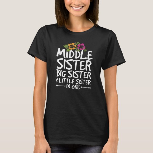 T-shirt Citation de frères et soeurs pour la soeur du mili (Devant)
