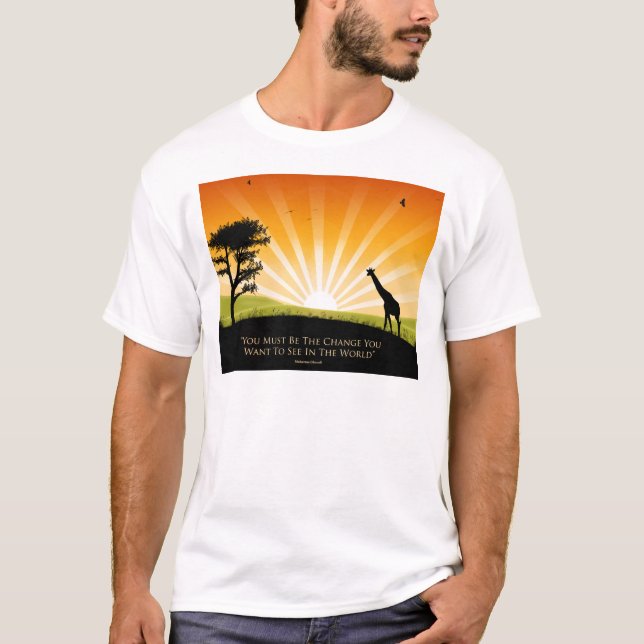 T-shirt Citation de Gandhi (Devant)