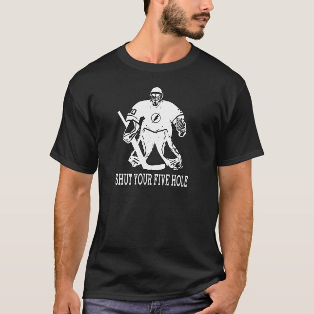 T-shirt Citation de gardien de but de hockey amusant - Fer (Devant)