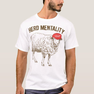 T-shirt Citation de Herd Mentality Sheep for Trump