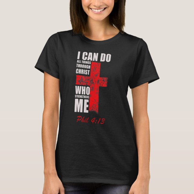 T-shirt Citation de la Bible chrétienne Jésus Christ Phili (Devant)