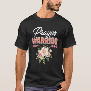 T-shirt Citation de la Bible du Guerrier chrétien floral C