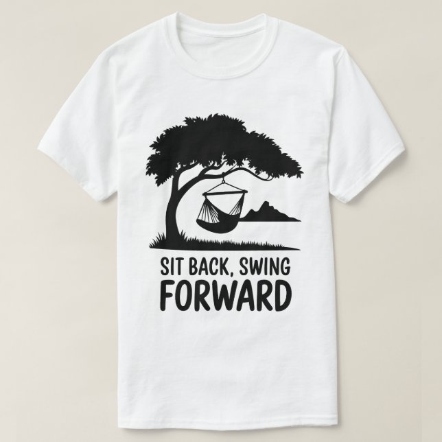 T-shirt Citation de la nature de l'arbre à scier Hammock (Design devant)