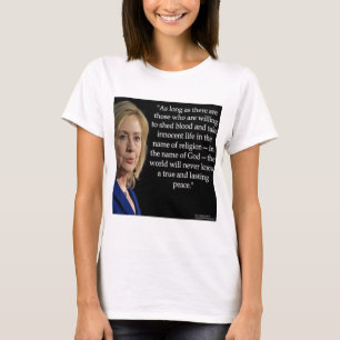 T-shirt Citation de la religion du sang d'Hillary Clinton
