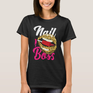 T-shirt Citation de la technologie des ongles Travail Unif