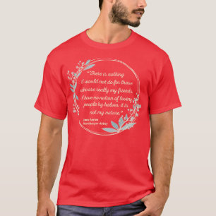 T-shirt Citation de l'abbaye Northanger I style mignon