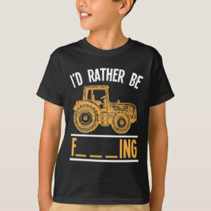 T-shirt Citation de l'agriculture grossière Tracteur sarc