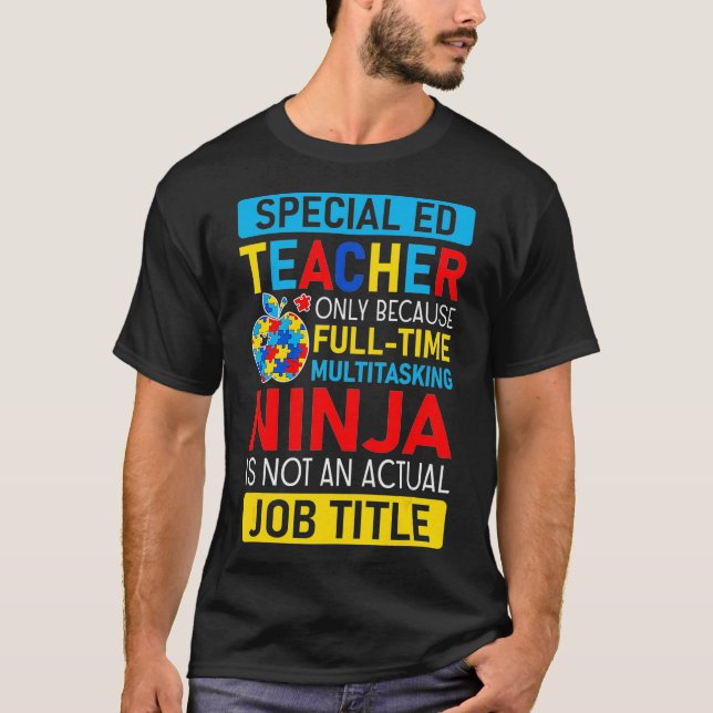 T-shirt Citation de l'enseignant d'éducation spéciale (Devant)