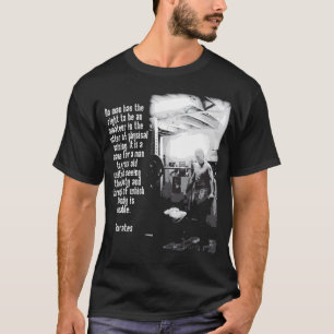 T-shirt Citation de l'homme musclé et Socrate - Chemise no