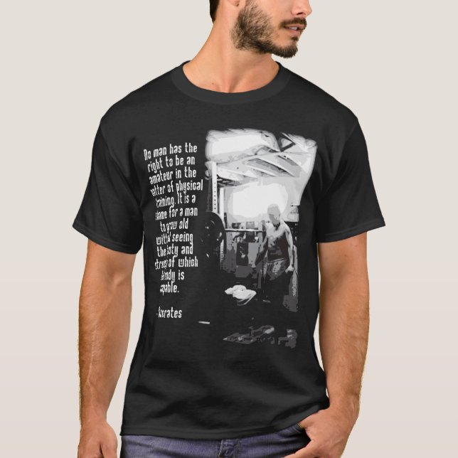 T-shirt Citation de l'homme musclé et Socrate - Chemise no (Devant)