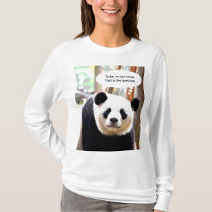 T-shirt Citation de l'ours de panda pour les femmes à manc