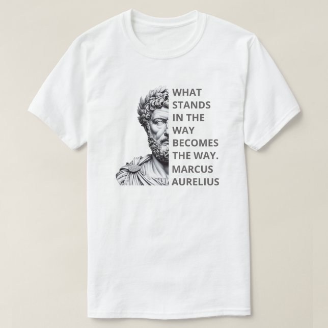 T-shirt Citation de Marcus Aurelius Stoics (Design devant)