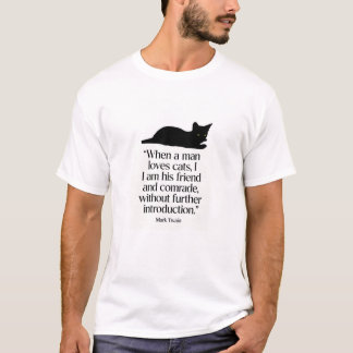 T-Shirt Citation de Mark Twain sur les Chats