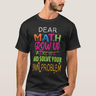T-shirt Citation de maths drôle pour filles garçons hommes