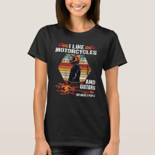 T-shirt Citation de motard cool pour guitare