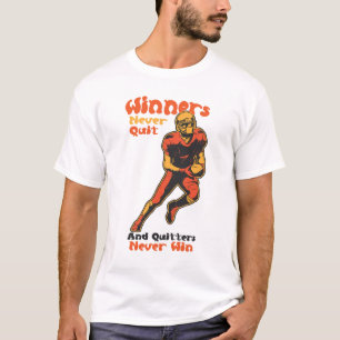 T-shirt Citation de motivation de football pour les gagnan
