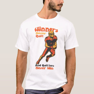 T-shirt Citation de motivation de football pour les gagnan