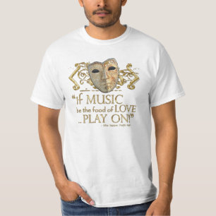 T-shirt Citation de musique de douzième nuit (version