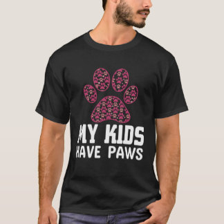 T-shirt Citation de My Kids Have Paws pour Chien Cat