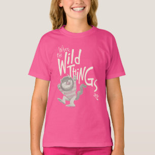 T-shirt Citation de Où les choses sauvages sont - Rose