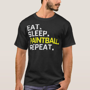 T-shirt citation de paintball drôle mangez de sommeil