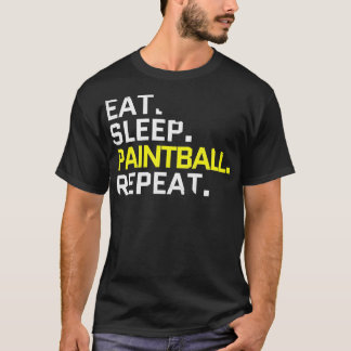 T-shirt citation de paintball drôle mangez de sommeil
