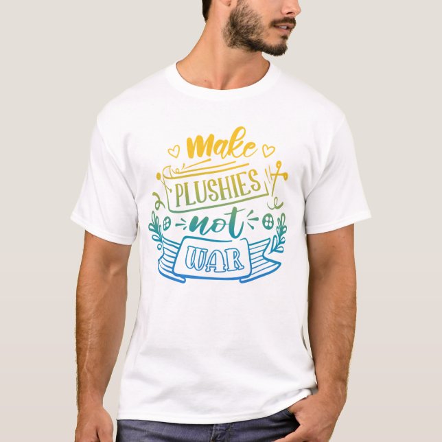 T-shirt Citation de paix de dégradé bleu jaune pour les fa (Devant)