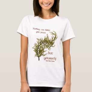 T-shirt Citation de paix intérieure inspirante Fleurs 
