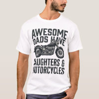 Citation de papa et filles en moto, vecteur vintag
