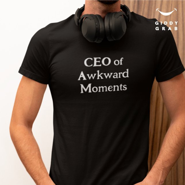 T-shirt Citation de personnage drôle PDG de Moments Awkwar (Créateur téléchargé)