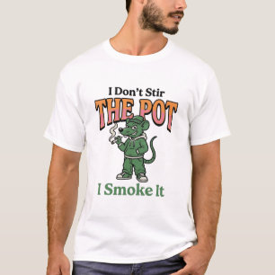 T-shirt Citation de Pot de Rat Drôle Design de Gravure Vin