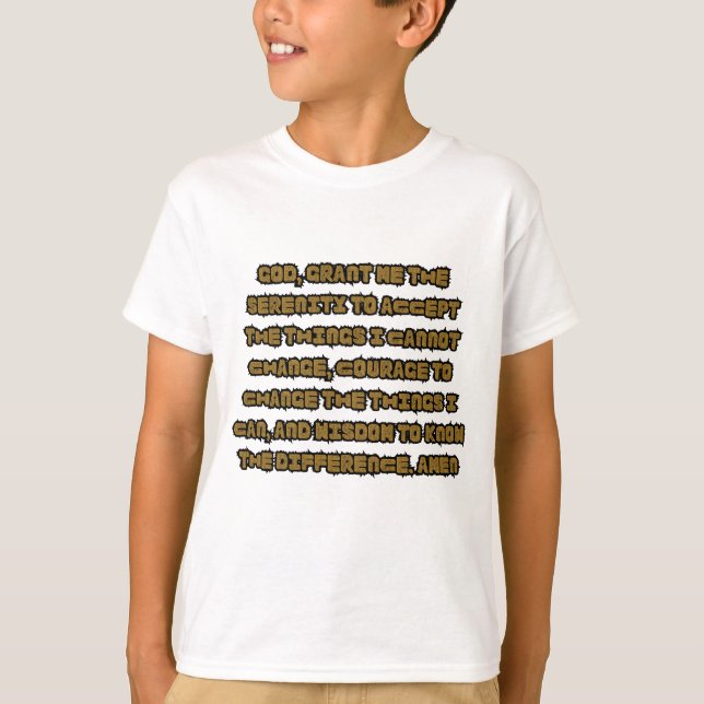 T-shirt Citation de prière de sérénité basée sur la foi (Devant)