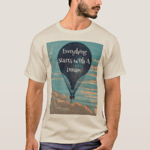 T-shirt Citation de rêve de ballon à air vintage