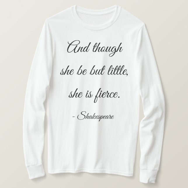 T-shirt Citation de Shakespeare amusante (Design devant)