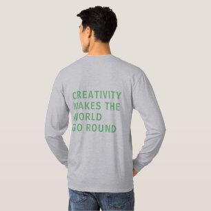 T-shirt Citation de Slogan Créativité Typographie verte