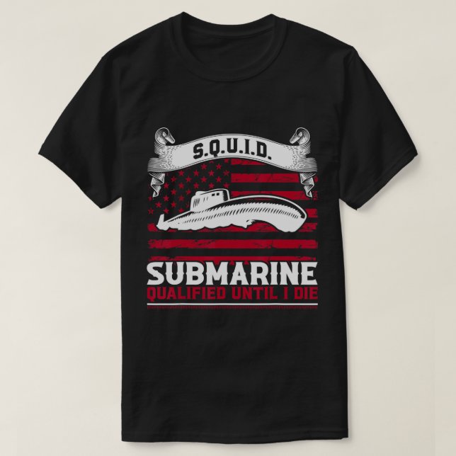 T-shirt Citation De Sous-Marin Militaire Des États-Unis Po (Design devant)