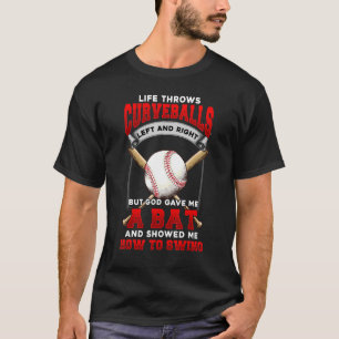 T-shirt Citation De Sport Inspirationnel Christian Basebal
