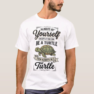 T-shirt Citation de Tortue Drôle Design de Gravure Vintage