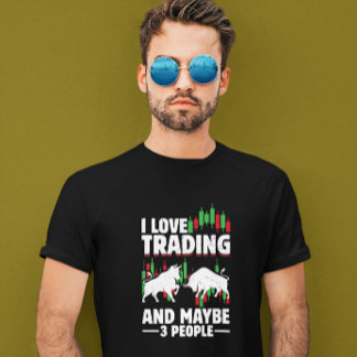 T-shirt Citation de trading amusante Taureau & Bougie jour