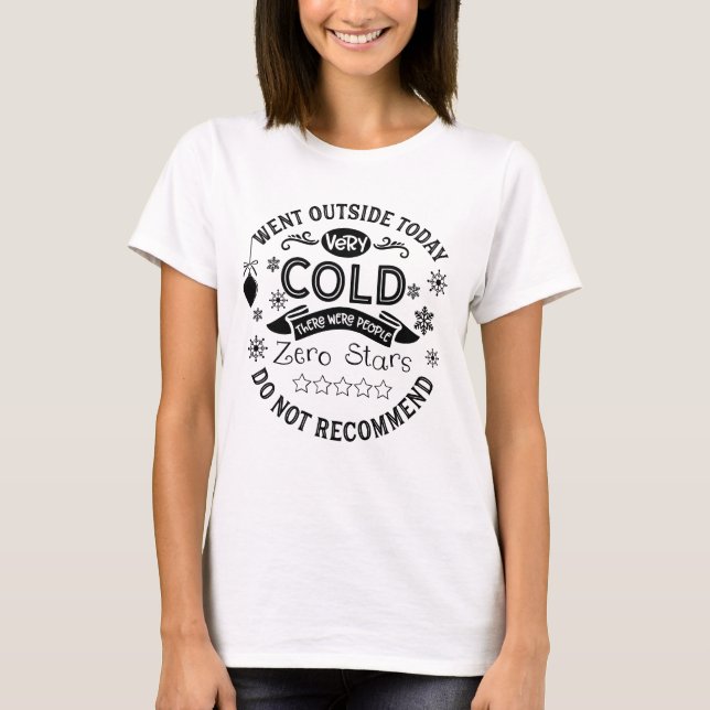 T-shirt Citation de vacances de Noël d'hiver (Devant)