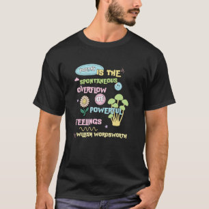 T-shirt Citation de William Wordsworth Poésie Poème Écritu
