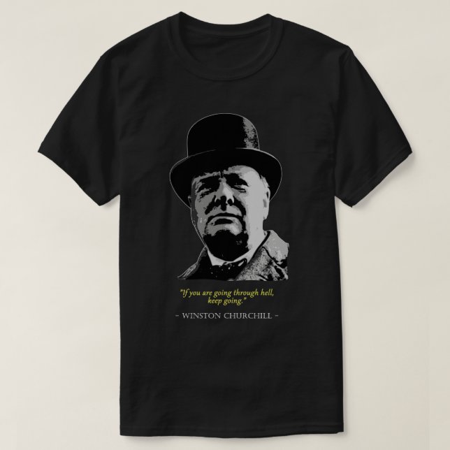 T-shirt Citation de Winston Churchill (Design devant)