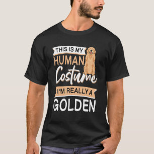 T-shirt Citation D'Halloween Golden Retriever Pour Hommes