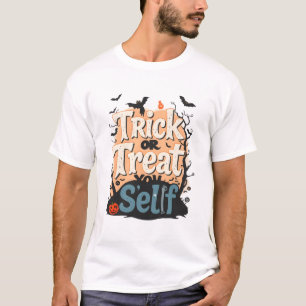 T-shirt Citation d'Halloween "Trick or Treat You' Self"