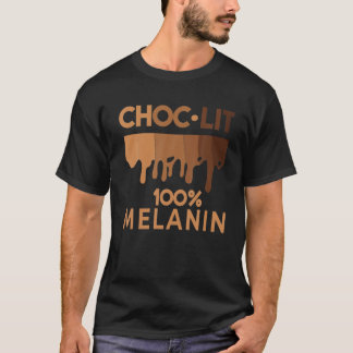 T-shirt Citation D'Histoire Noire Drôle, Melanine Lit Choc