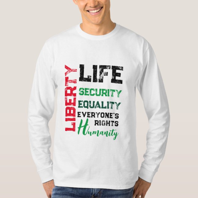 T-shirt Citation Droits de tous (Devant)