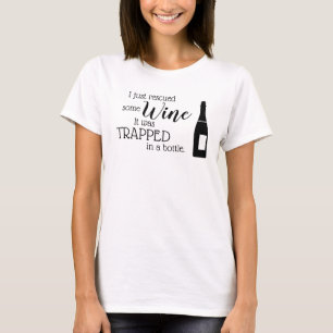 T-shirt Citation Drôle À Dire Du Vin Secouru À Partir D'Un