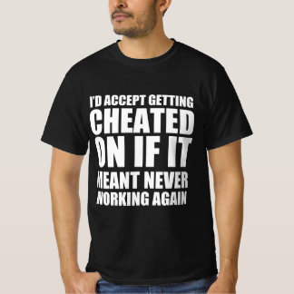 T-shirt Citation drôle de couple paresseux tricheur