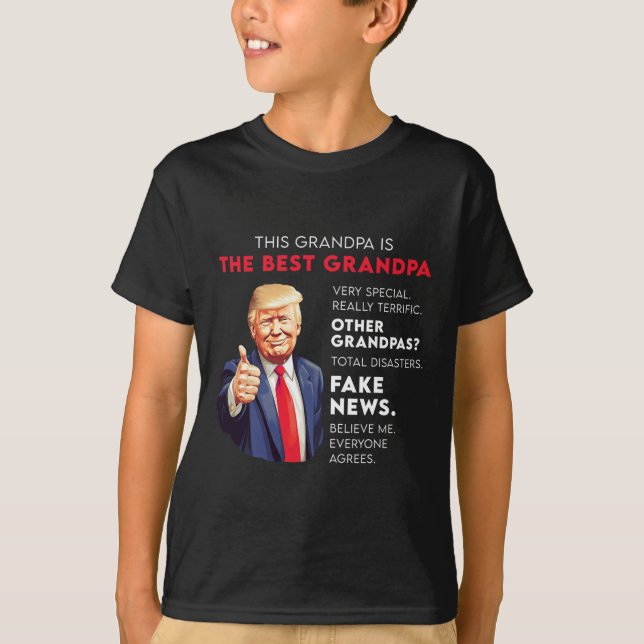 T-shirt Citation Drôle De Donald Trump Pour Grand-Père Con (Devant)