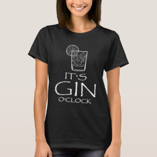 T-shirt Citation drôle de Gin Tonic Oh c'est l'heure du Gi